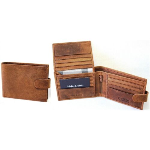 RFID Leather Wallet Brown