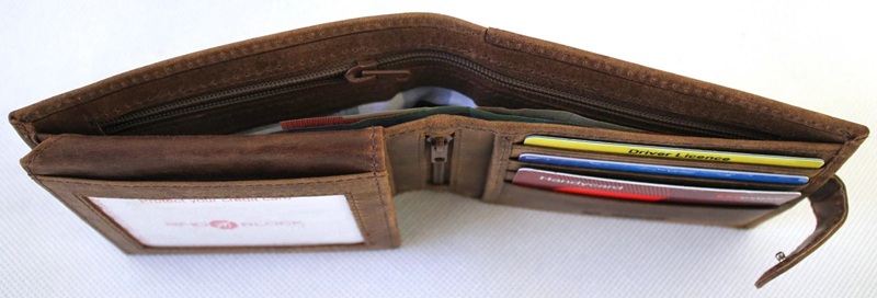 RFID Leather Wallet Brown