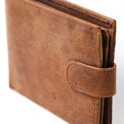 RFID Leather Wallet Brown