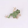 Green Frog Brooch Pin