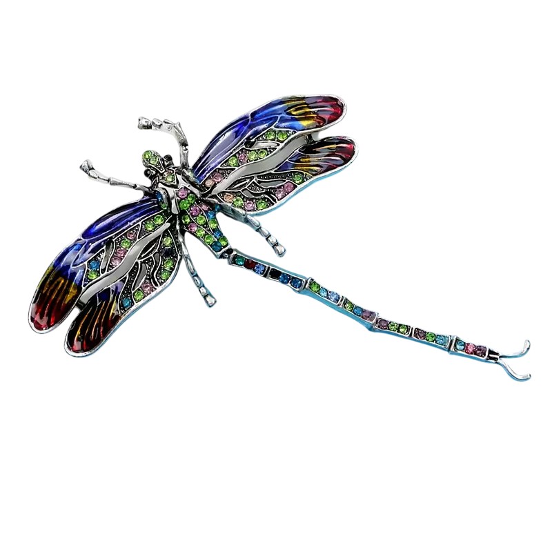 Enamel Dragonfly Brooch Pin