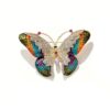 Rhinestone Enamel Butterfly Brooch
