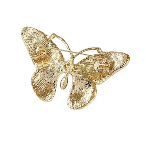 Rhinestone Enamel Butterfly Brooch