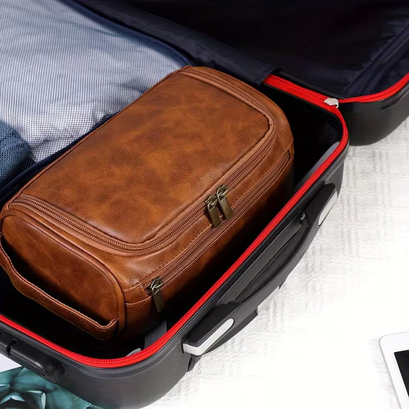Men's Leather Toiletry Bag