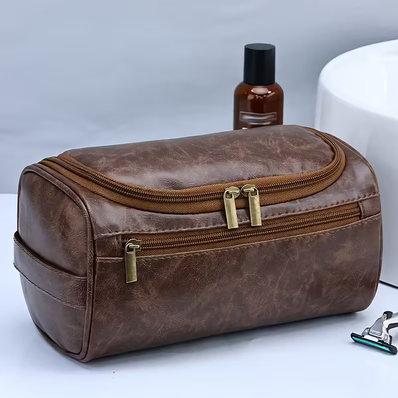 Men's Leather Toiletry Bag