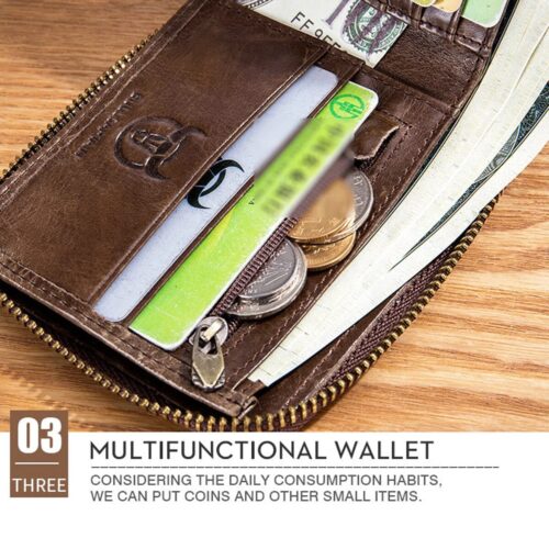 BULLCAPTAIN Mens Leather Wallet
