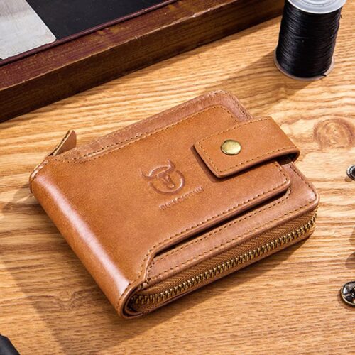 BULLCAPTAIN Mens Leather Wallet
