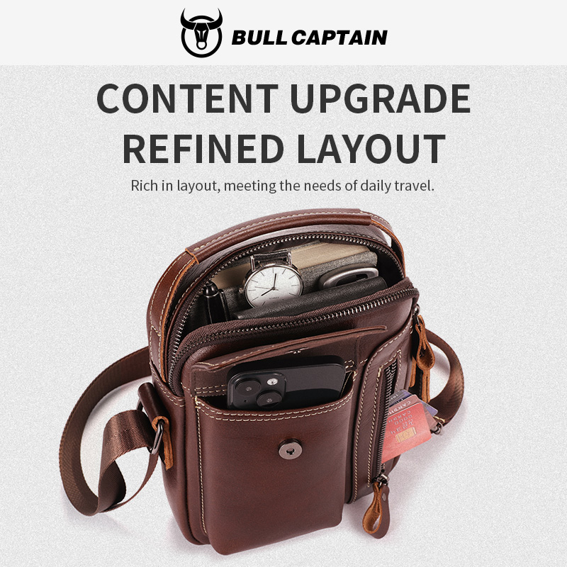 BULLCAPTAIN Leather Shoulder Bag