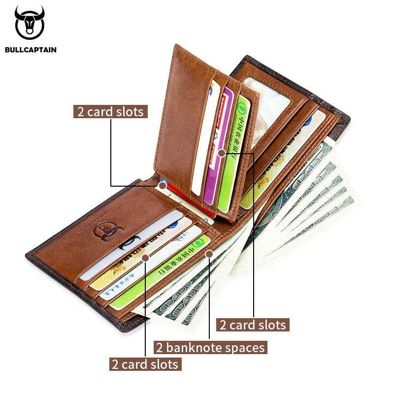 BULLCAPTAIN Genuine Leather Wallet