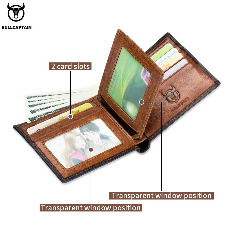 BULLCAPTAIN Genuine Leather Wallet