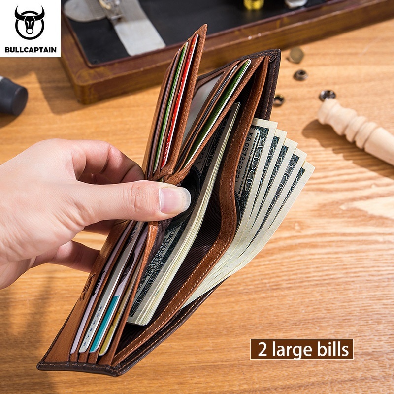 BULLCAPTAIN Genuine Leather Wallet