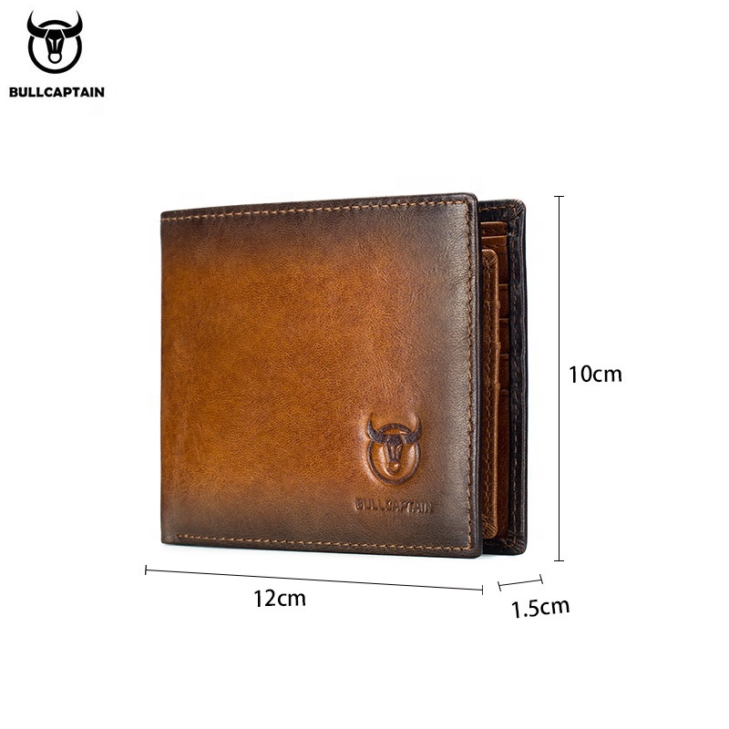BULLCAPTAIN Genuine Leather Wallet