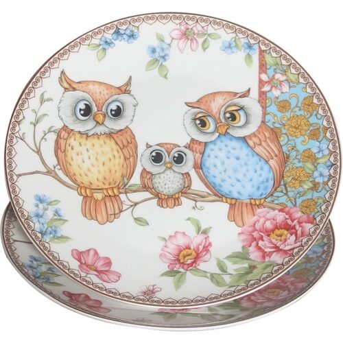 Owl Dessert Plate Set