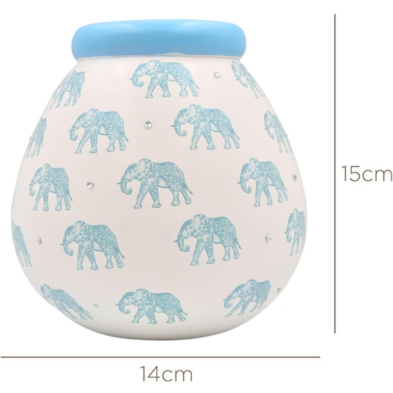 Pot Of Dreams Blue Elephant Bank