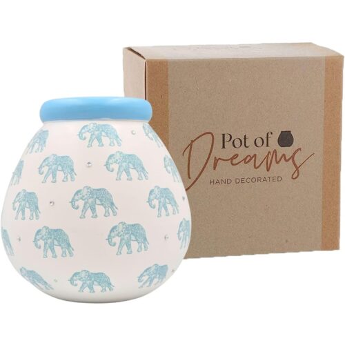 Pot Of Dreams Blue Elephant Bank