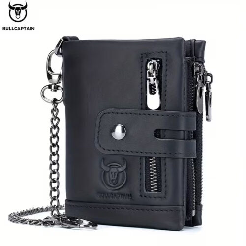 BULLCAPTAIN Bifold Leather Wallet
