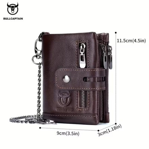 BULLCAPTAIN Bifold Leather Wallet