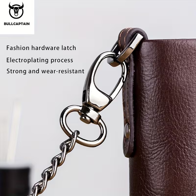 BULLCAPTAIN Bifold Leather Wallet
