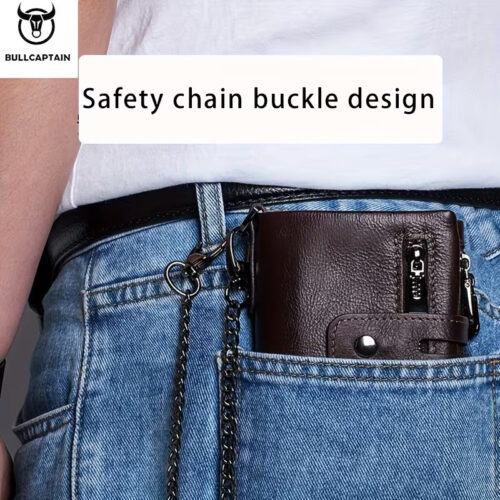 BULLCAPTAIN Bifold Leather Wallet