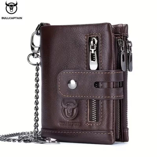 BULLCAPTAIN Bifold Leather Wallet