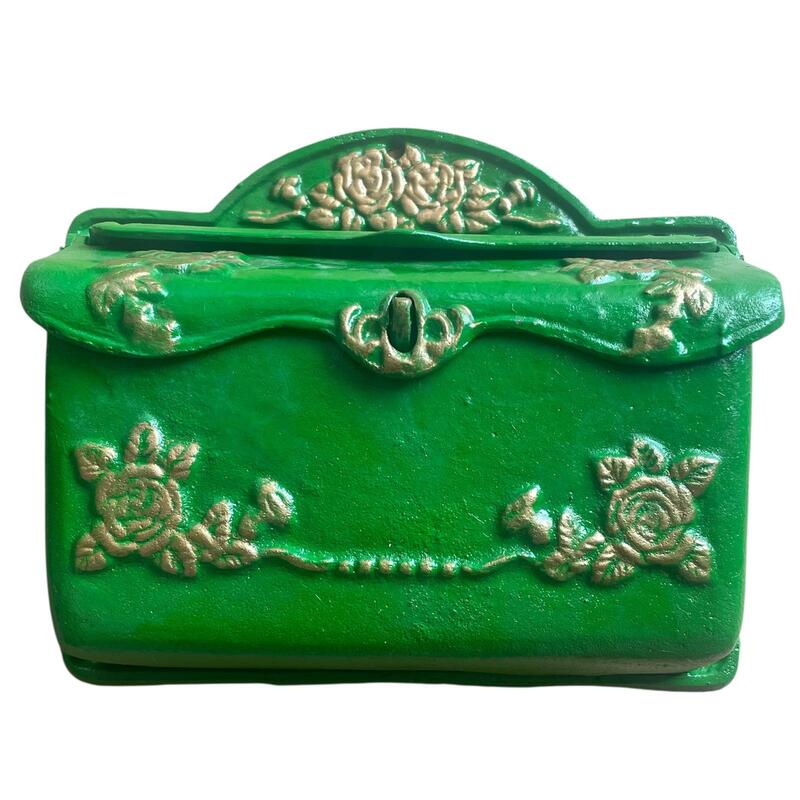 Cast Iron Rose Letter Box