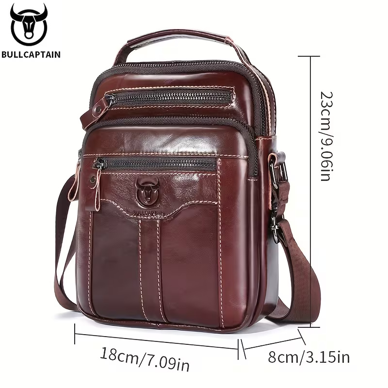 BULLCAPTAIN Leather Crossbody Bag
