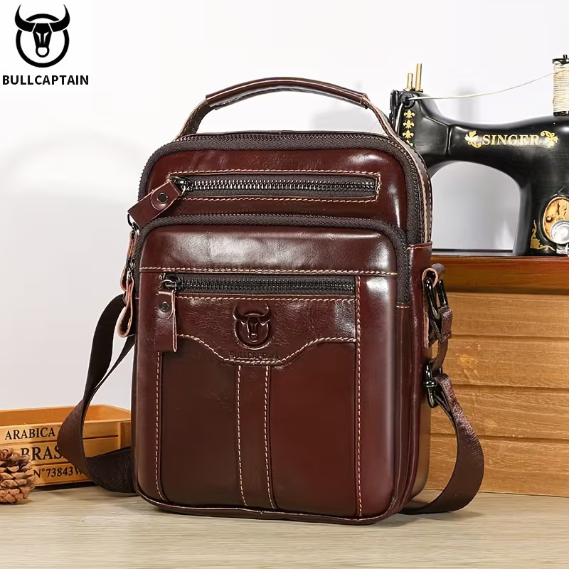 BULLCAPTAIN Leather Crossbody Bag