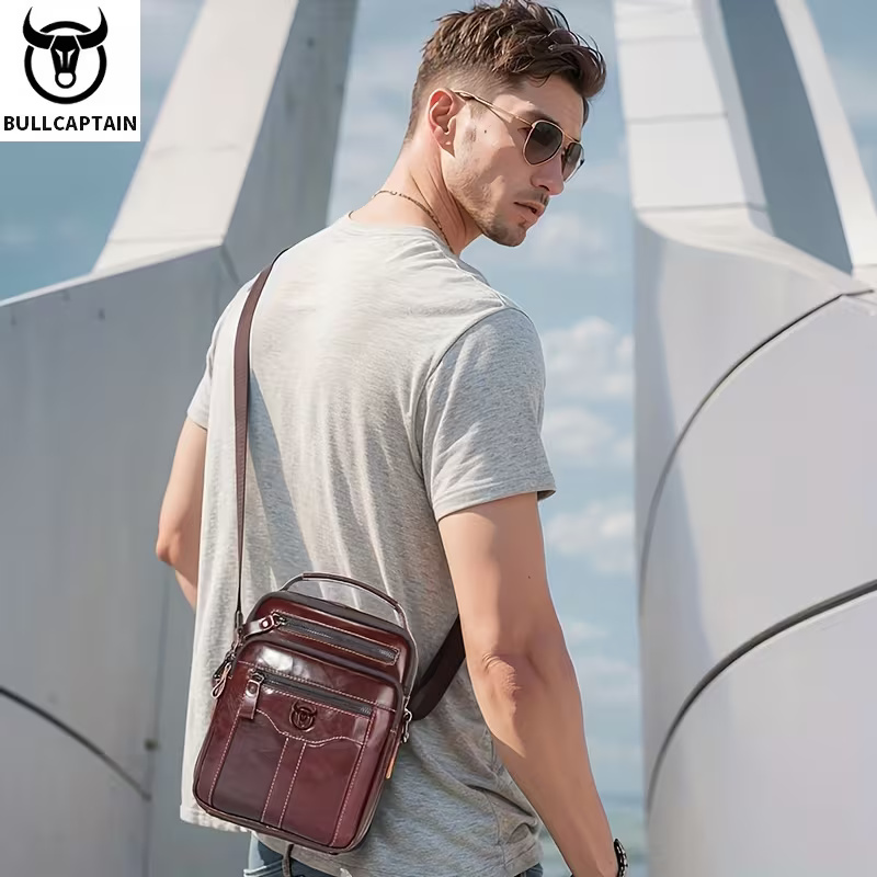 BULLCAPTAIN Leather Crossbody Bag