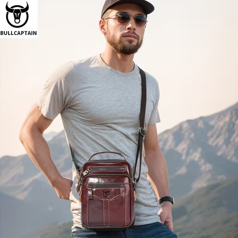 BULLCAPTAIN Leather Crossbody Bag