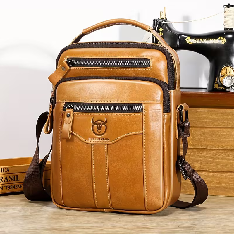 BULLCAPTAIN Leather Crossbody Bag