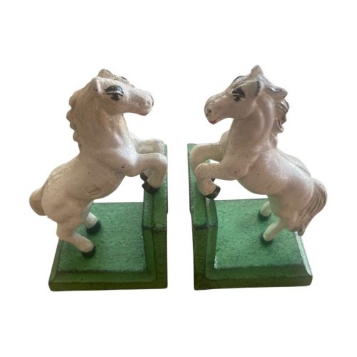 Cast Iron Horse Bookends