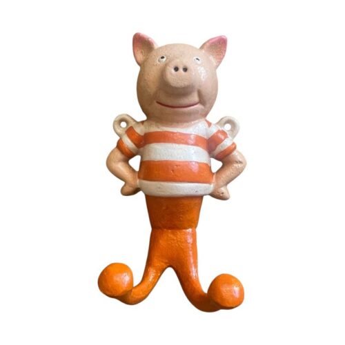 Cast Iron Orange Pig Hook