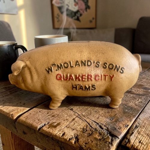 Cast Iron W Molands Money Bank