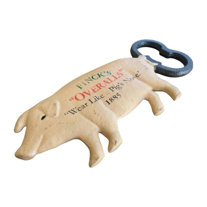 Finck's Overalls Pig Bottle Opener