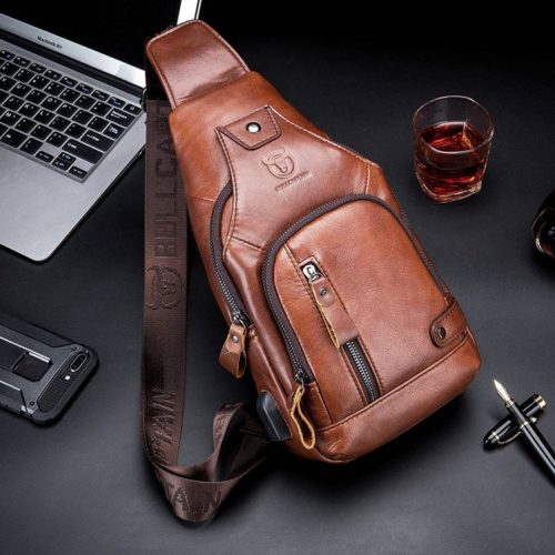 BULLCAPTAIN Genuine Leather Crossbody Bag