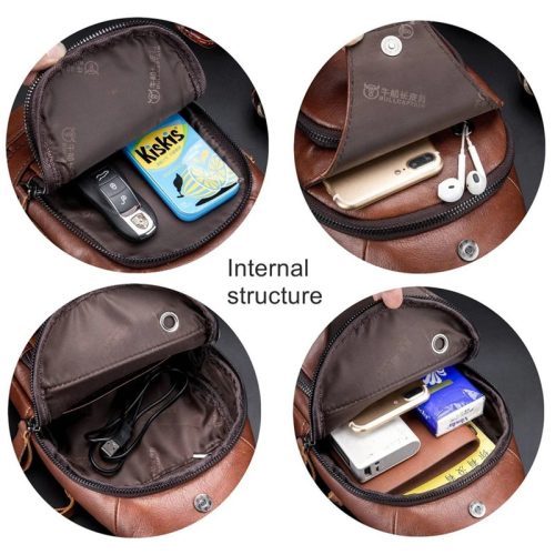 BULLCAPTAIN Genuine Leather Crossbody Bag