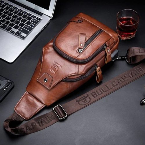 BULLCAPTAIN Genuine Leather Crossbody Bag