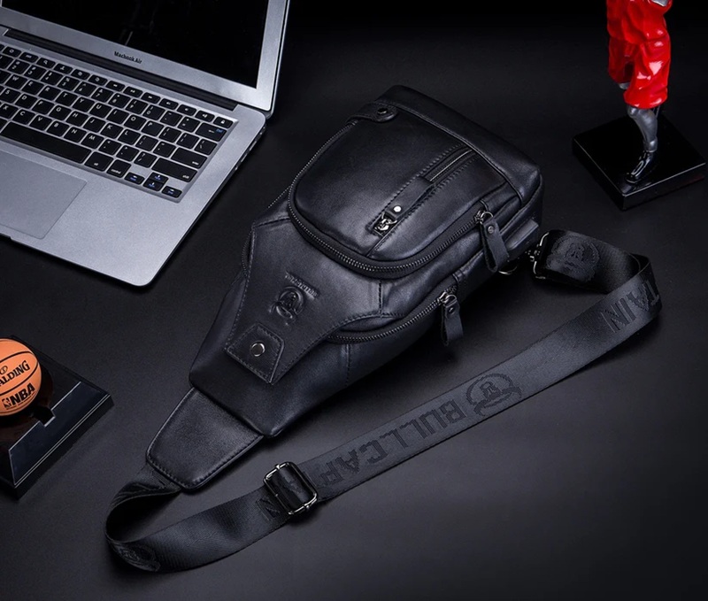 BULLCAPTAIN Genuine Leather Crossbody Bag