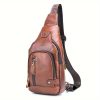 BULLCAPTAIN Genuine Leather Crossbody Bag