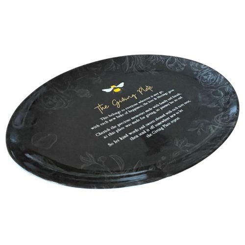 Black Bee Giving Plate