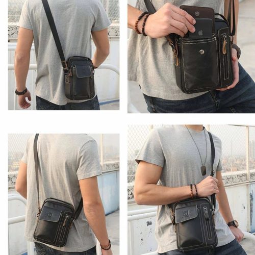 BULLCAPTAIN Leather Crossbody Bag