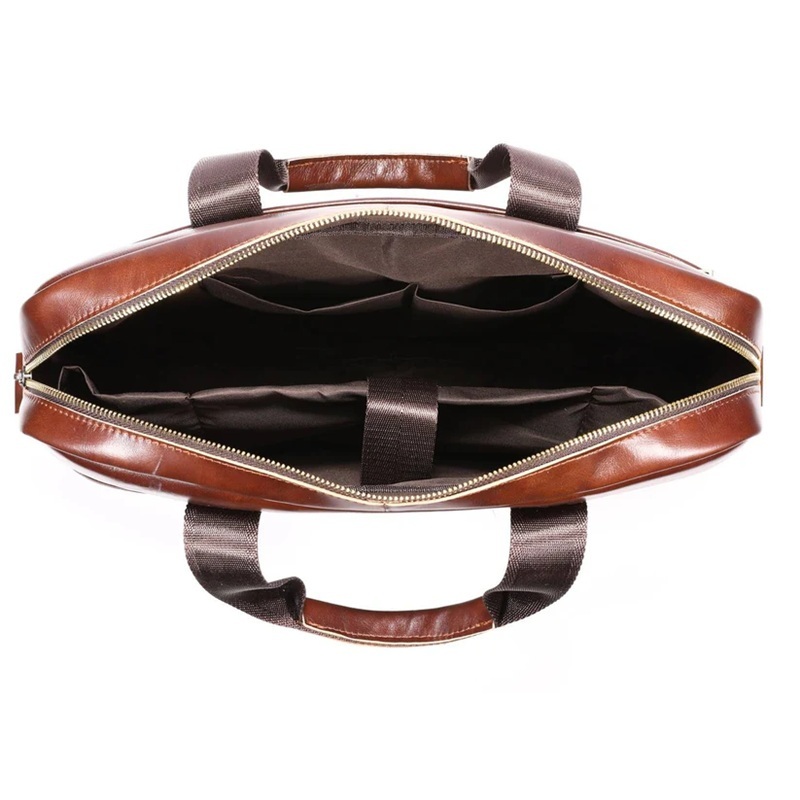 BULLCAPTAIN Genuine Leather Briefcase