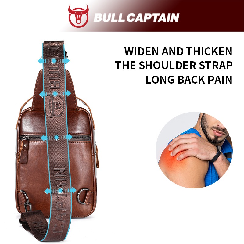 BULLCAPTAIN Leather Chest Bag