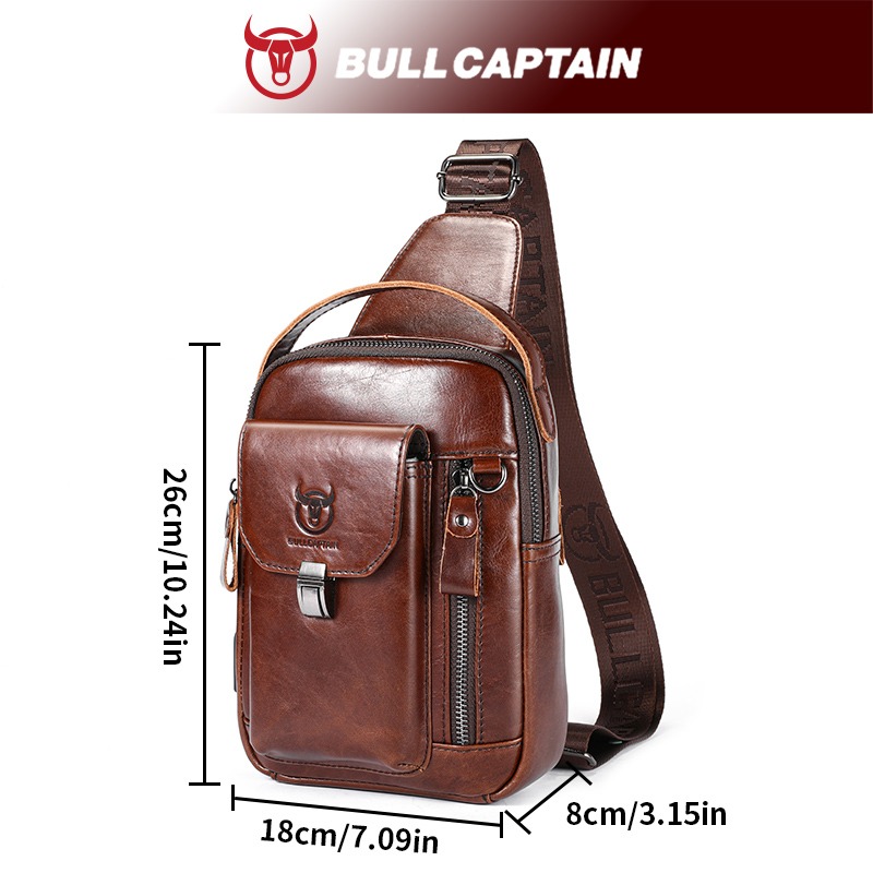 BULLCAPTAIN Leather Chest Bag