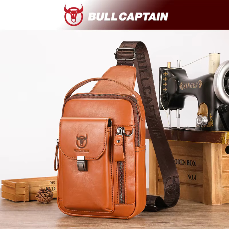 BULLCAPTAIN Leather Chest Bag