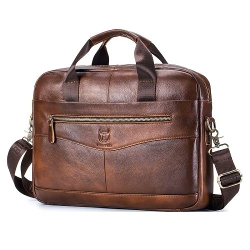BULLCAPTAIN Leather Briefcase Bag