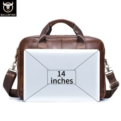BULLCAPTAIN Leather Briefcase Bag