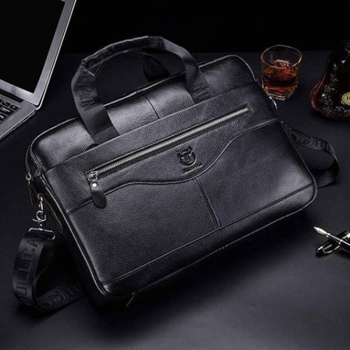 BULLCAPTAIN Genuine Leather Briefcase