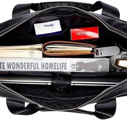 BULLCAPTAIN Genuine Leather Briefcase