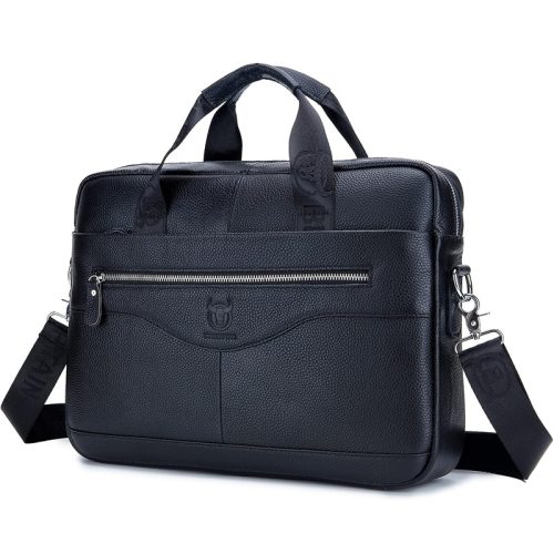 BULLCAPTAIN Genuine Leather Briefcase